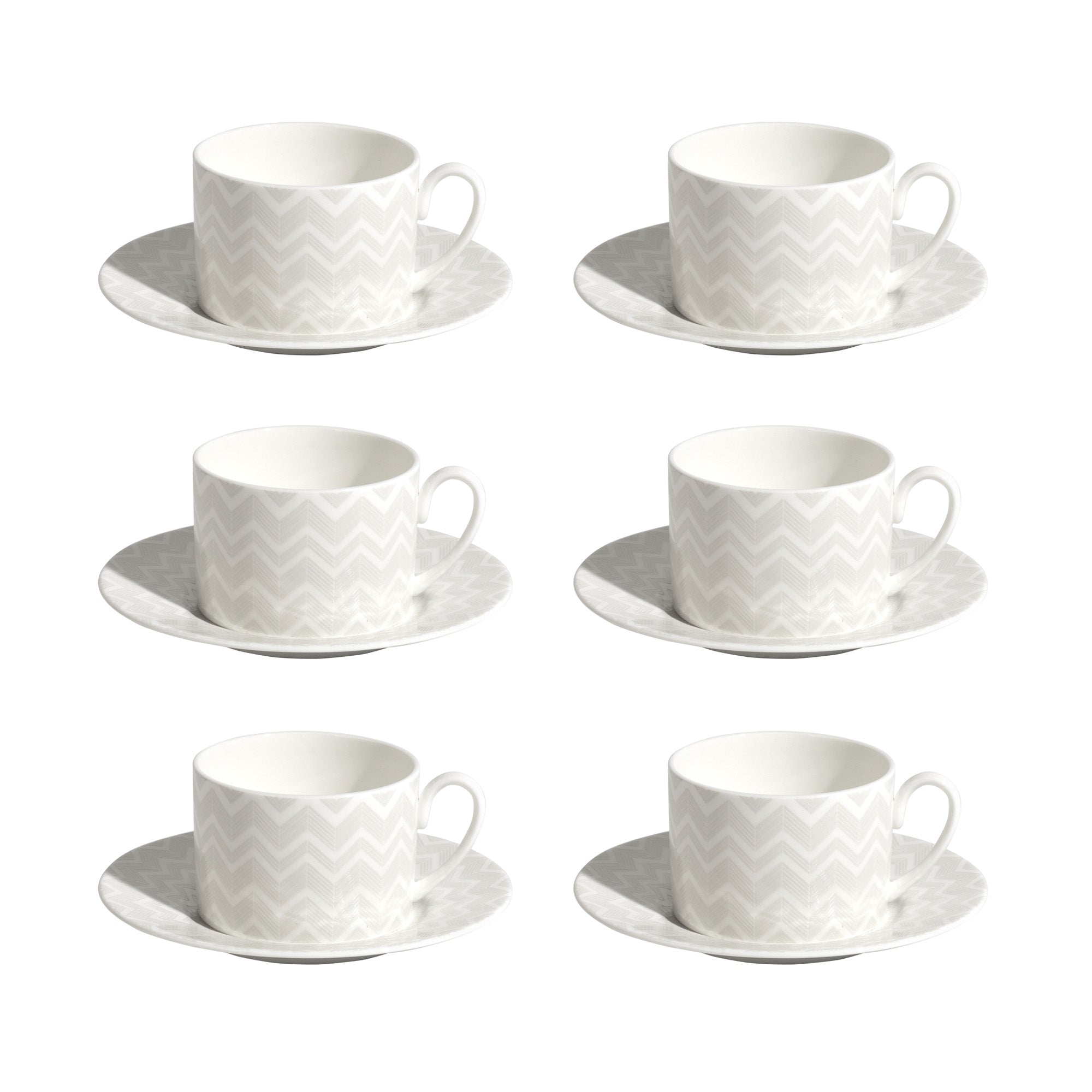 MISSONI - LUXURY BOX SET 6 PCS. TEA CUP C/P / LUXURY BOX SET 6 PCS. TEA CUP & SAUCER